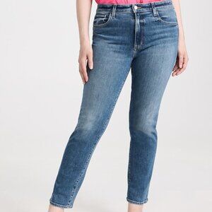 Favorite Daughter The Erin High Rise Slim Straight Medium Indigo